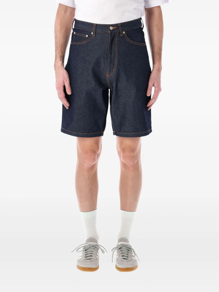  Xlarge Patch Detailing Denim Shorts - Blue 