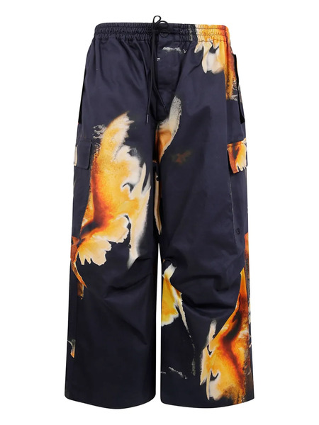 Y-3 Abstract-pattern Trousers - Blue 