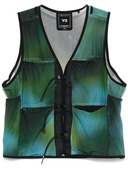  Y-3 All-over Print Mesh Vest - Green 