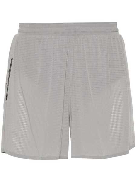  Y-3 Checked Running Shorts - Grey 