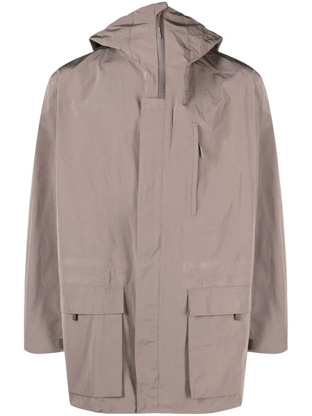  Y-3 Classic Dorico Hooded Parka - Brown 