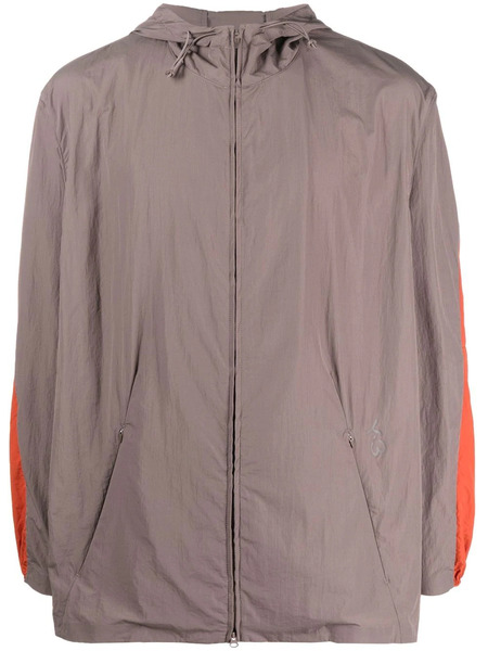  Y-3 Colour-block Hooded Jacket - Grey 