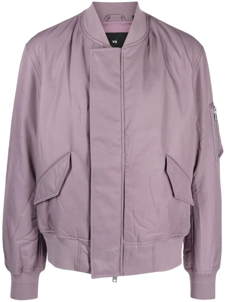  Y-3 Cotton-blend Bomber Jacket - Purple 