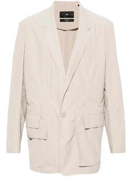  Y-3 Cr Nyl Single-breasted Blazer - Brown 