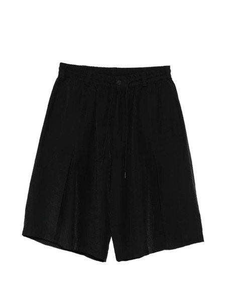  Y-3 Drawstring Pleated Shorts - Black 