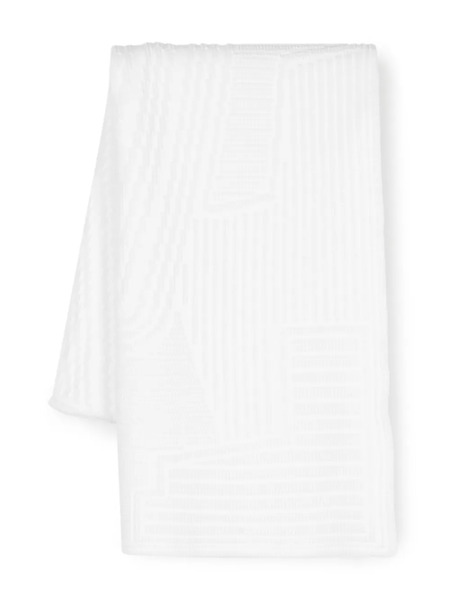  Y-3 Engineered Debossed-logo Scarf - White 