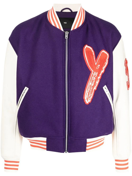  Y-3 Graphic-print Bomber Jacket - Purple 