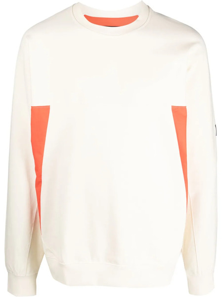  Y-3 Logo-patch Crew-neck Sweatshirt - Neutrals 