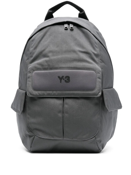  Y-3 Logo Pocket Backpack - Grey 