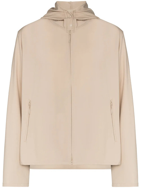 Y-3 Logo-print Zip-up Lightweight Jacket - Neutrals 
