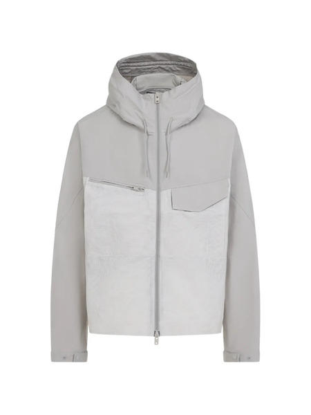  Y-3 Panelled Hooded Jacket - Brown 