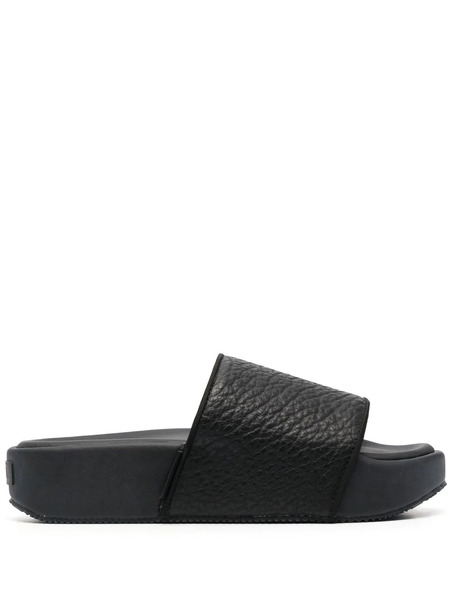  Y-3 Pebbled Open-toe Slides - Black 