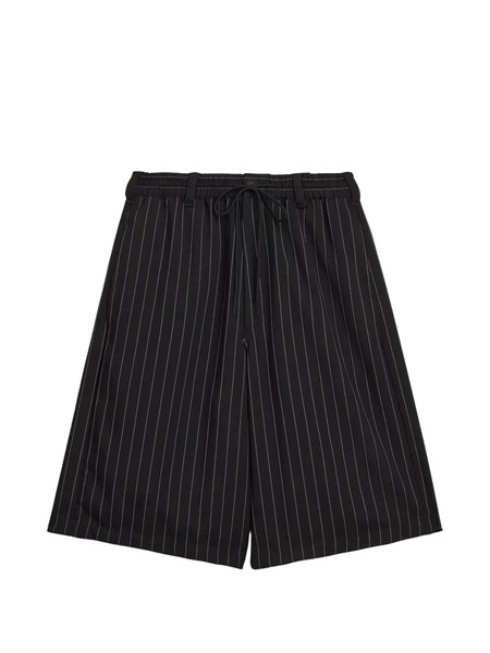  Y-3 Pinstripe Drawstring Shorts - Black 