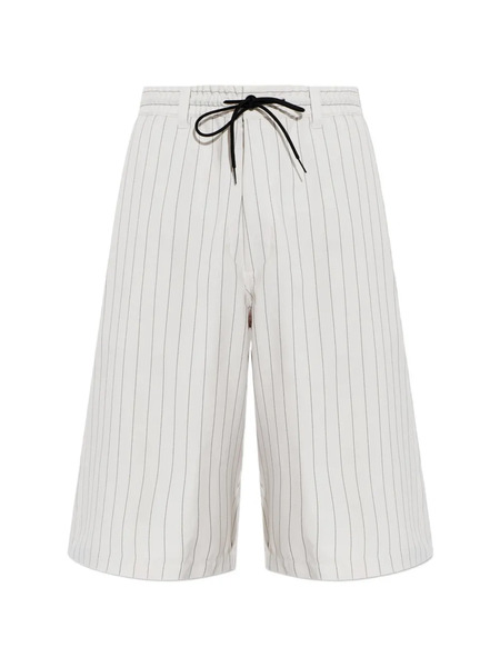  Y-3 Pinstripe Drawstring Shorts - Neutrals 