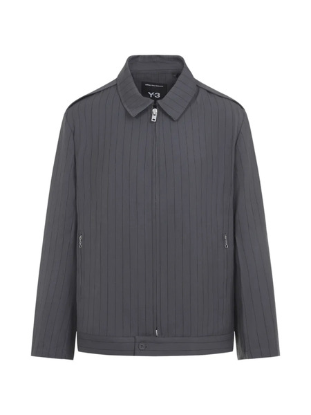  Y-3 Pinstriped Overshirt - Grey 