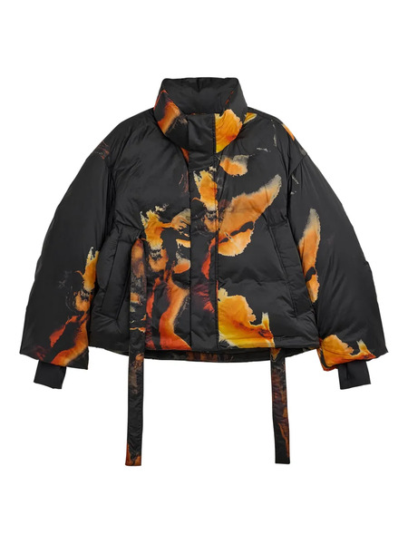  Y-3 Printed Puffer Jacket - Black 