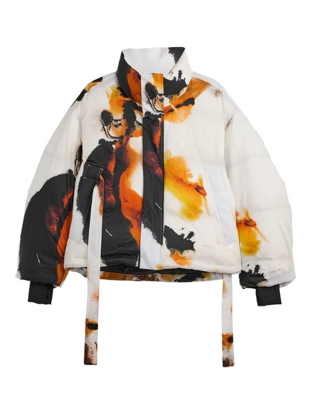  Y-3 Printed Puffer Jacket - White 