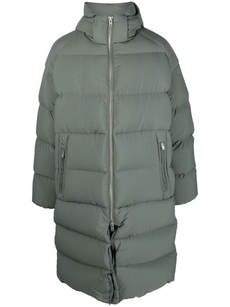  Y-3 Quilted Parka Coat - Green 
