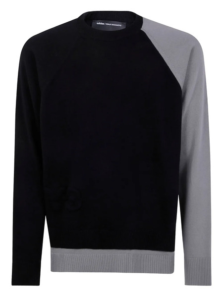  Y-3 Raglan-sleeve Panelled Jumper - Black 