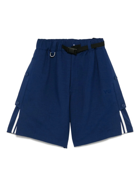  Y-3 Uniform 3-stripes Shorts - Blue 