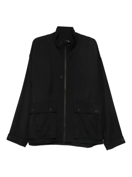  Y-3 Zip-front Flap-pocket Coat - Black 