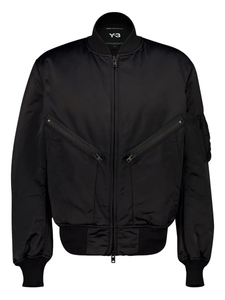  Y-3 Zipped-pocket Bomber Jacket - Black 