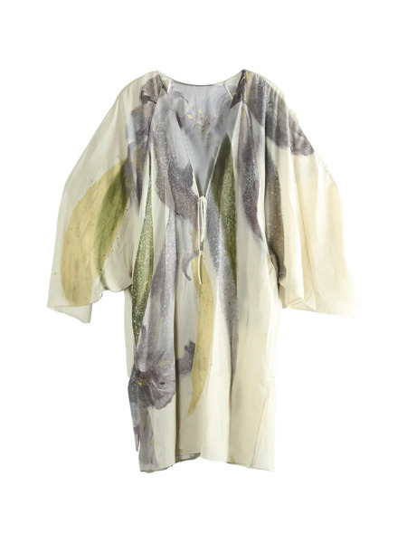  Yangkehan Tie-front Cape - Neutrals 