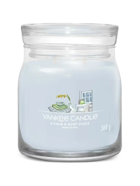  Yankee Candle Medium A Calm & Quiet Place Candle - Blue 