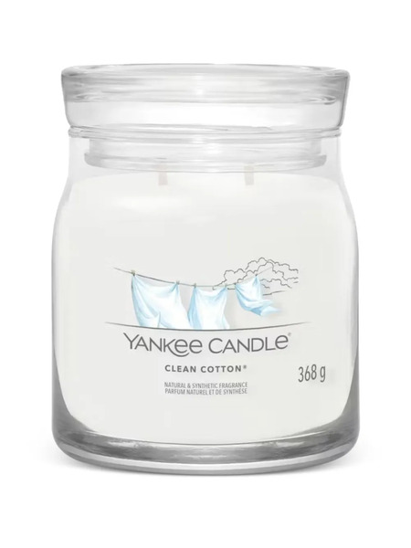  Yankee Candle Medium Clean Cotton Candle - White 