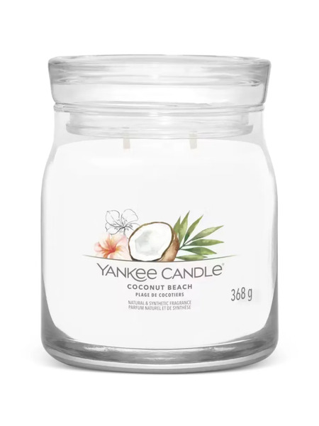  Yankee Candle Medium Coconut Beach Candle - White 