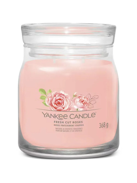  Yankee Candle Medium Fresh Cut Roses Candle - Pink 