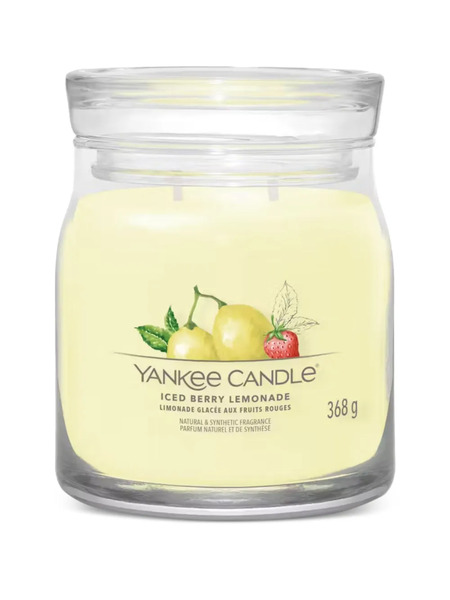  Yankee Candle Medium Iced Berry Lemonade Candle - Yellow 