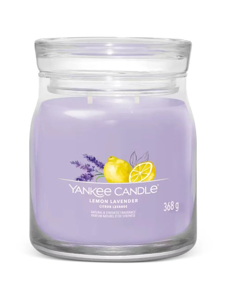  Yankee Candle Medium Lemon Lavender Candle - Purple 