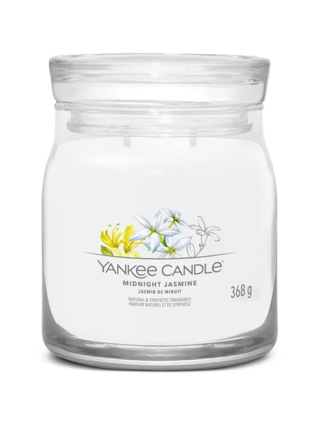  Yankee Candle Medium Midnight Jasmine Candle - White 