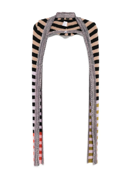  Yanyan Knits Striped Scarf - Neutrals 