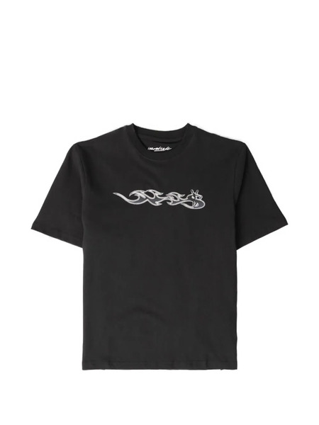  Yardsale Flame-graphic T-shirt - Black 