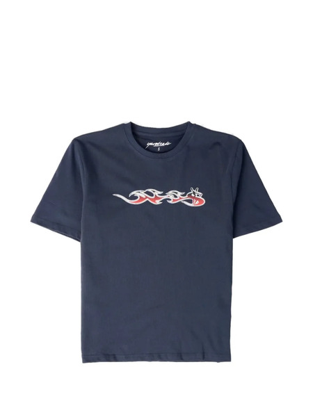  Yardsale Flame-print T-shirt - Blue 