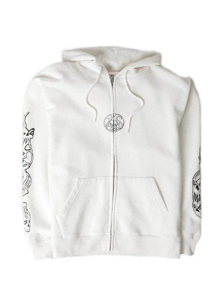  Yardsale Printed Zip-up Hoodie - Neutrals 