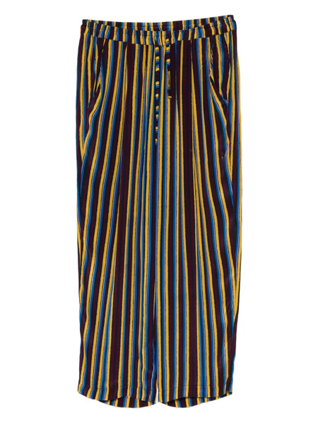  Yavi Striped Drawstring-fastening Trousers - Blue 
