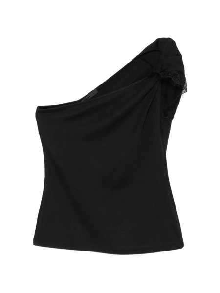  Ych Knitted One-shoulder Top - Black 