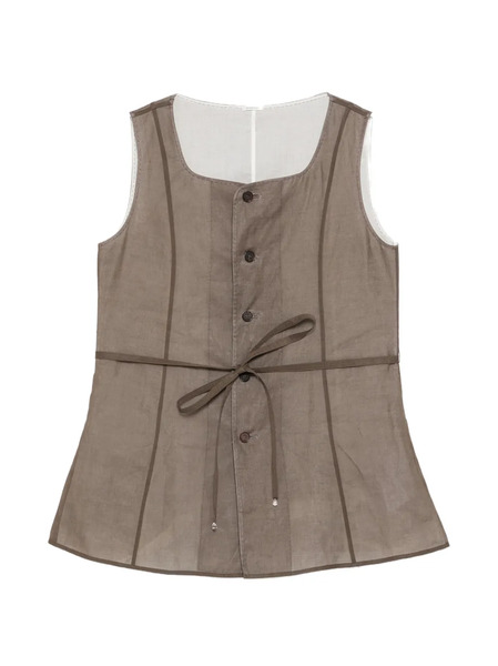  Yeareast Layered Sleeveless Top - Brown 