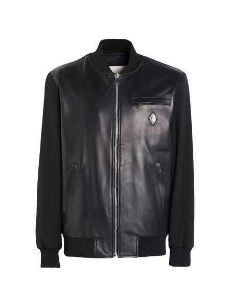  Yes London Panelled Bomber Jacket - Black 