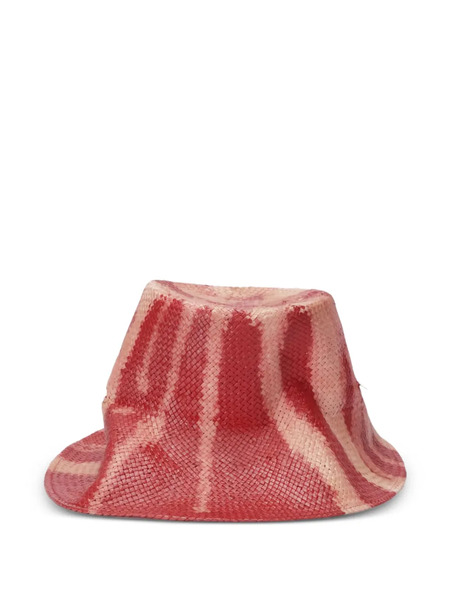  Yesey Abstract-pattern Woven Hat - Red 