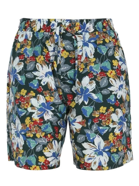  Ymc Floral-print Shorts - Green 