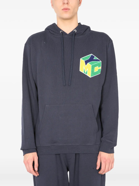  Ymc Graphic Hooded Sweatshirt - Blue 