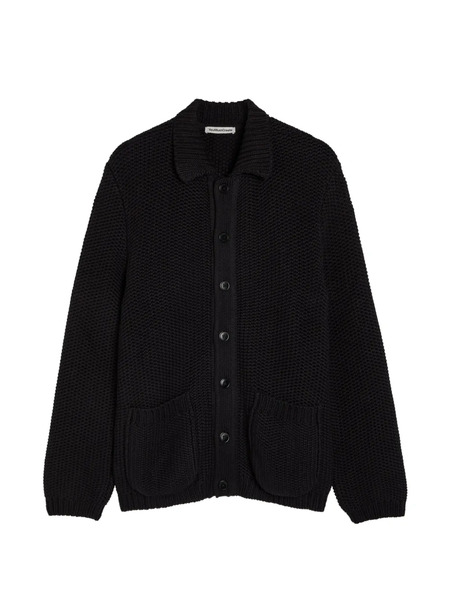  Ymc Patch-pocket Knitted Cardigan - Black 