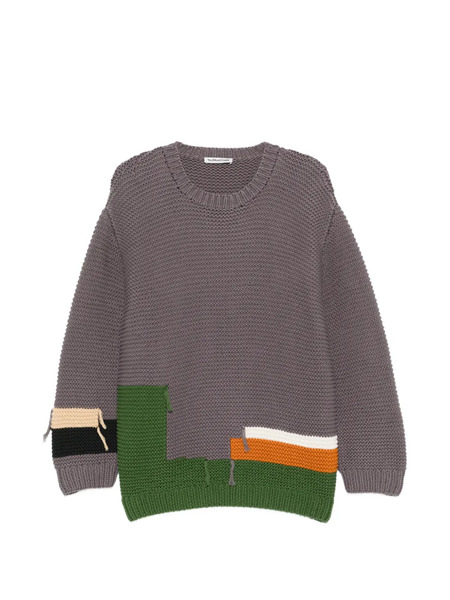  Ymc Patchwork Sweater - Grey 