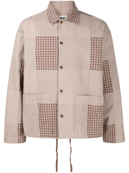  Ymc Pj Checked Long-sleeve Shirt - Brown 