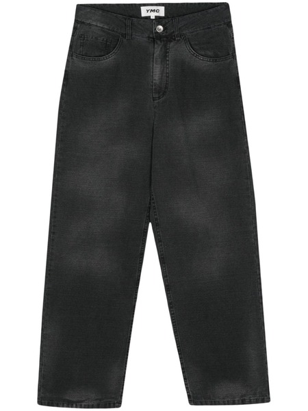  Ymc Wide-leg Washed Jeans - Black 