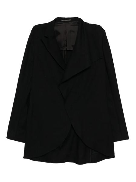  Yohji Yamamoto Asymmetric Wool Jacket - Black 